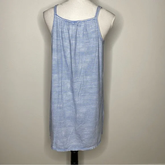 Ralph Lauren Blue and White Striped Sleeveless nightgown size medium - Picture 3 of 4